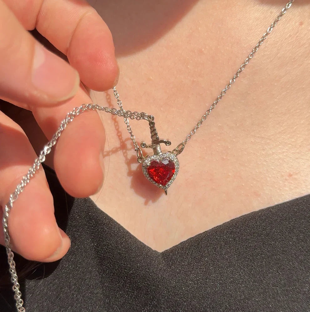 Heart & Sword Necklace