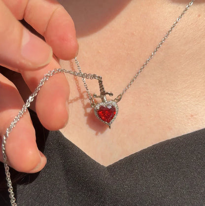 Heart & Sword Necklace