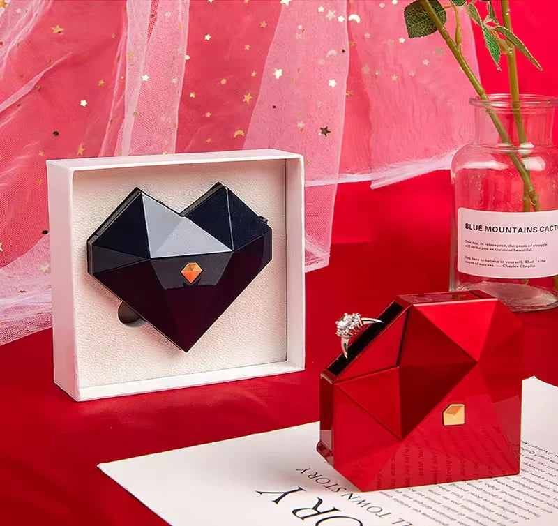 Heart Promise Ring With Flip Box