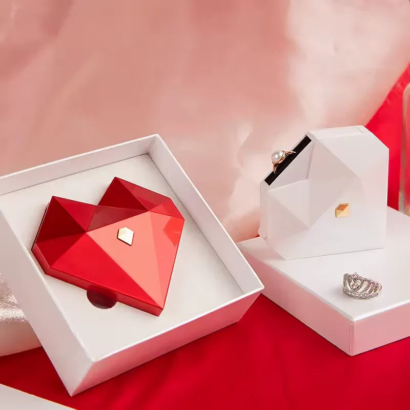 Heart Promise Ring With Flip Box