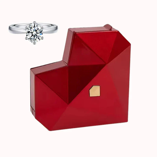 Heart Promise Ring With Flip Box